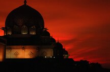 Silhouette of the mosque Silhouette of the mosque